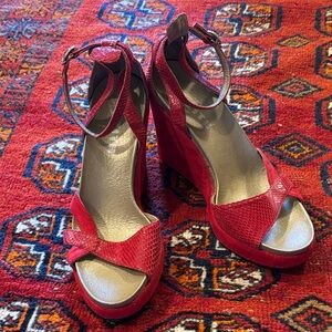 Red Platform Sandals